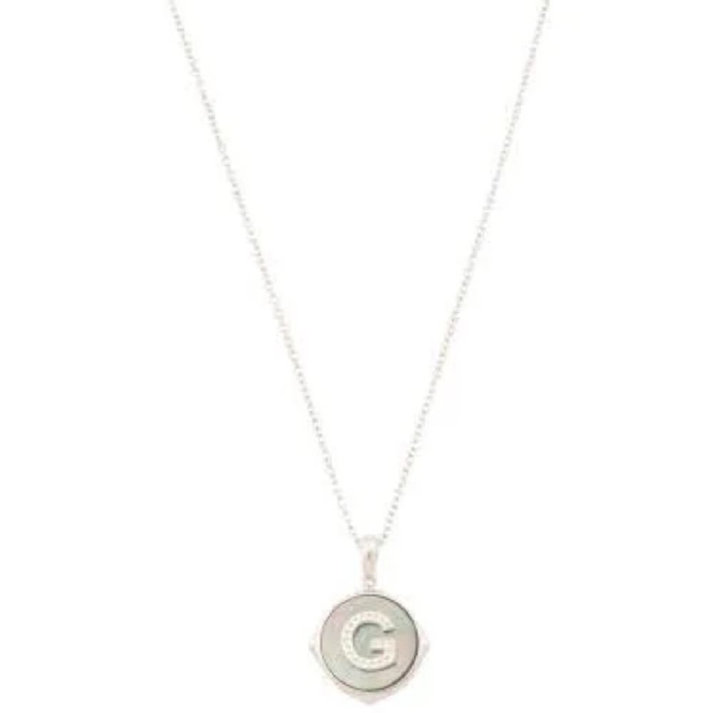 KENDRA SCOTT Letter G Reversible Disc Pendant Necklace